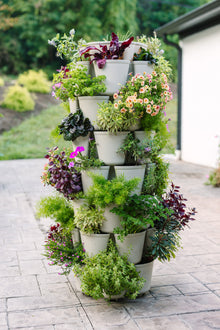  7 Tier GreenStalk Leaf Vertical Planter | Stunning Stone (Basic Texture) 