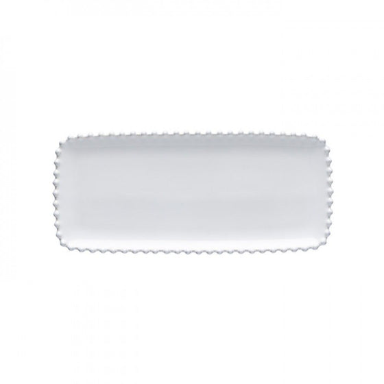 WHITE PEARL RECTANGULAR TRAY