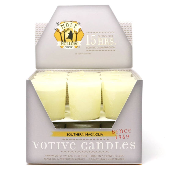 Southern Magnolia Scented Votive Candles - Mole Hollow Candles