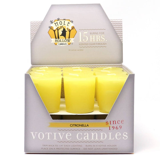 Citronella Scented Votive Candles - Mole Hollow Candles