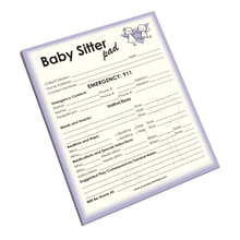  Babysitter Note Pad - Journals Unlimited