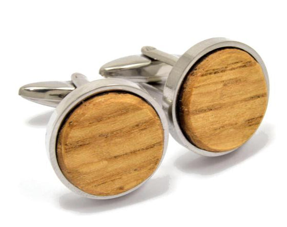 Autumn Summer Co. - Cufflinks Reclaimed Whiskey Barrel | Blank