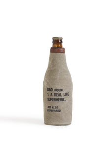  Super Dad Up-Cycled Canvas Bottle Cover  - Mona B.