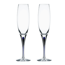  Intermezzo Blue Love and Happiness Champagne Flutes (pair)