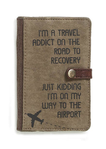  Travel Addict Up-Cycled Travel Passport Wallet M-4107 - Mona B.