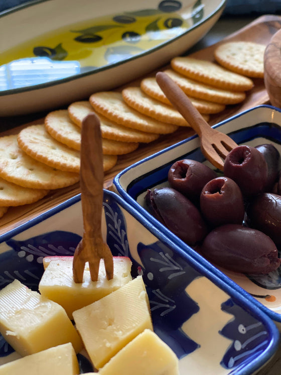 Mini Appetizer Forks - Natural OliveWood