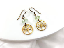  Tree of Life Earring with Green Amethyst - Edgy Petal Jewelry