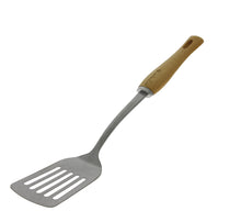  SLOTTED SPATULA STAINLESS STEEL WOOD - B BOIS - de Buyer