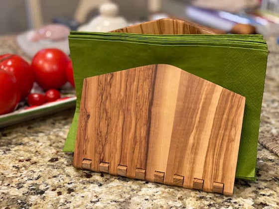 Napkin Holder - Natural OliveWood