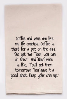  Coffee and Wine - Tea Towel