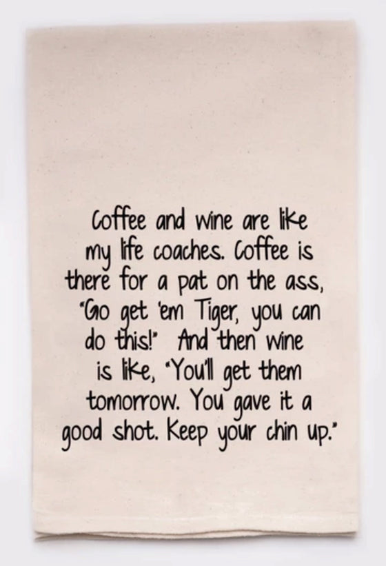 Coffee and Wine - Tea Towel