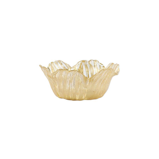 GOLD FLOWER SMALL BOWL - Rufolo Glass