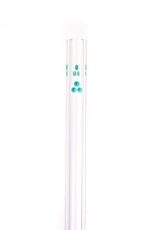  Teal Dots Classic Glass Straw - DrinkingStraws.Glass LLC