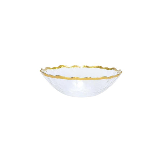 Clear Baroque Glass Small Bowl