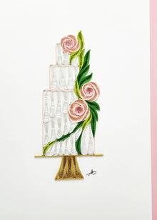  Rose Wedding Cake - Iconic Quilling