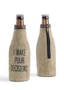  Pour Decisions Up-Cycled Canvas Bottle Cover