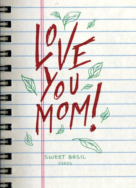 Love You Mom Pesto Recipe - Basil Seed Packets - Bentley Seed Co.