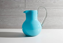  Glass Pitcher - Aqua Handblown