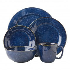 Puro Dappled Cobalt Crackle 5pc Setting